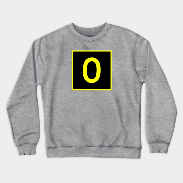 O - Oscar - FAA taxiway sign, phonetic alphabet Crewneck Sweatshirt by Vidision Avgeek